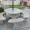 Mesa oval em granito com bancos (338)